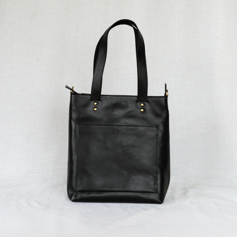 Elevate bucket tote in black