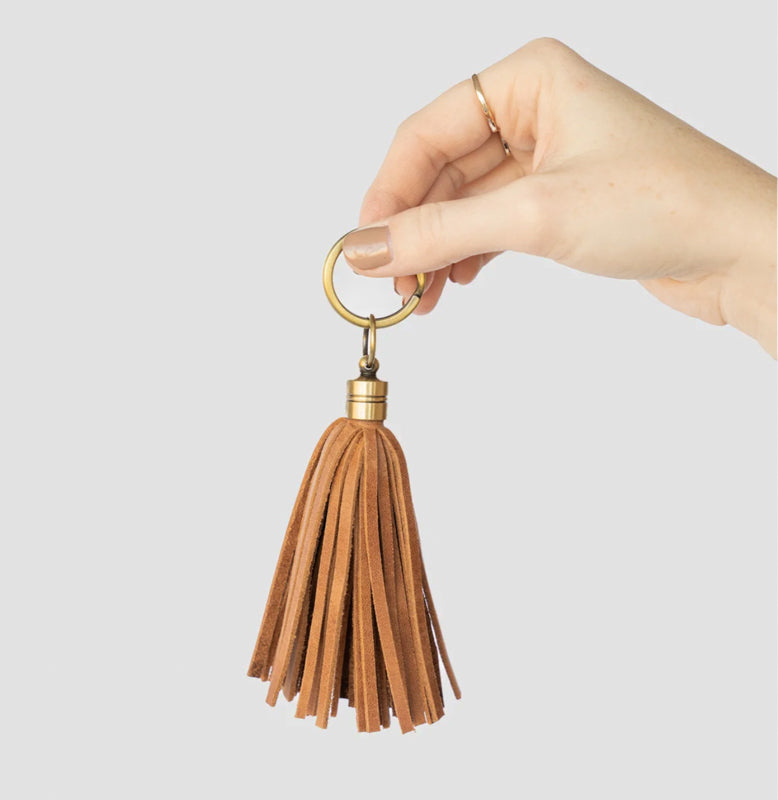 Tassel Keychain by Elevate on linen