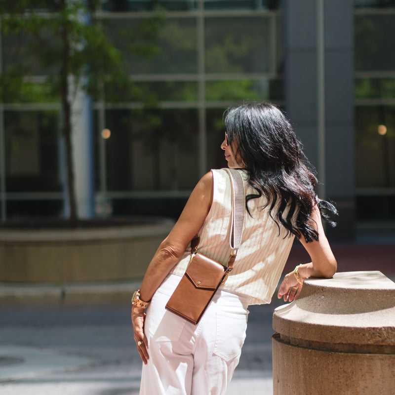 Women wearing bag with Woven Strap by Elevate 